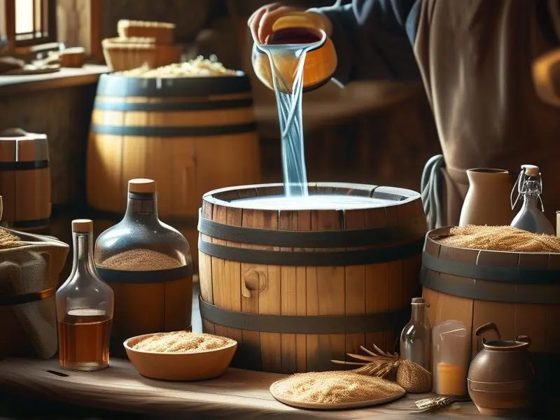 酿酒师专业加水操作过程实拍
