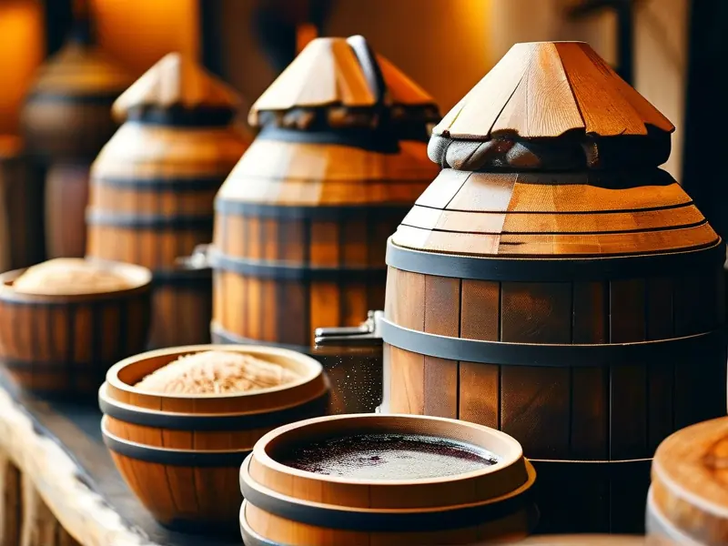 传统白酒酿造工艺流程分步示意图