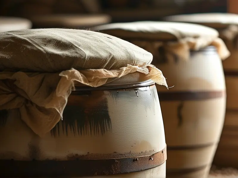 传统酿酒酿醋发酵过程实拍