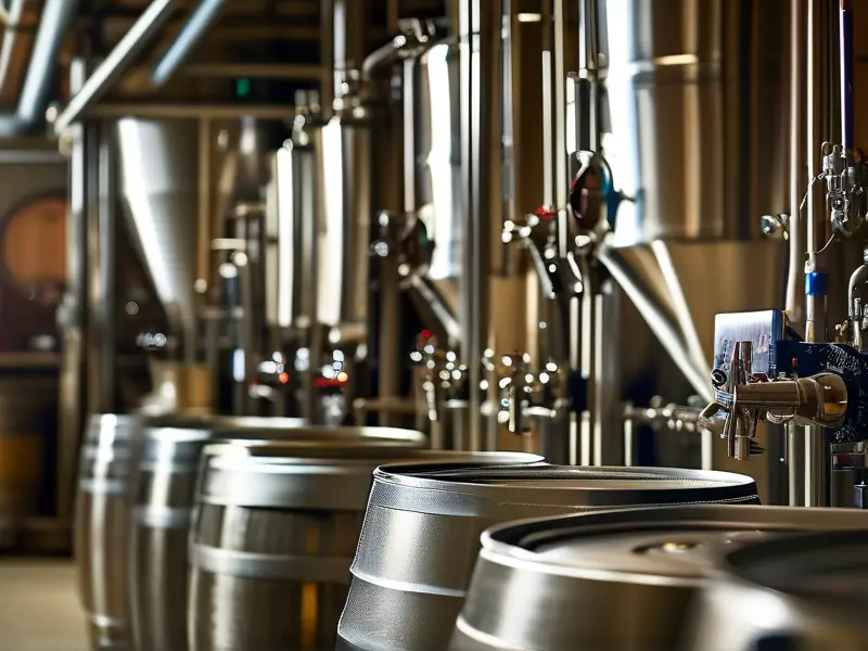 专业酿酒师操作酿酒设备