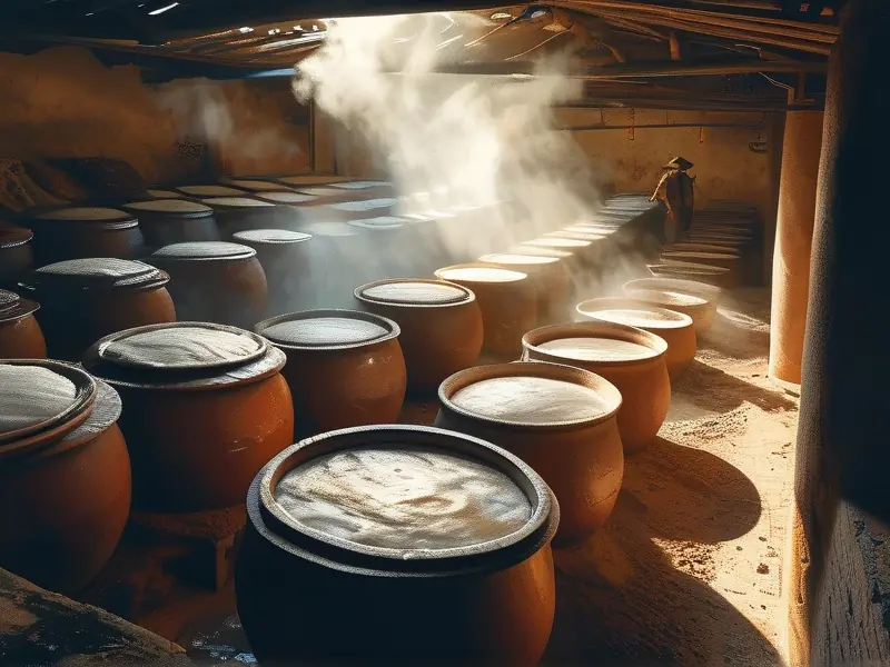 传统工艺酿酒发酵过程实景展示