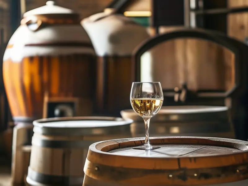 酿酒师对比勾兑酒和酿造酒