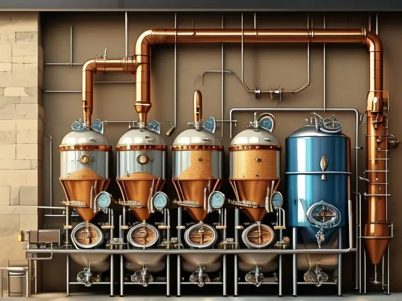 啤酒酿造流程示意图