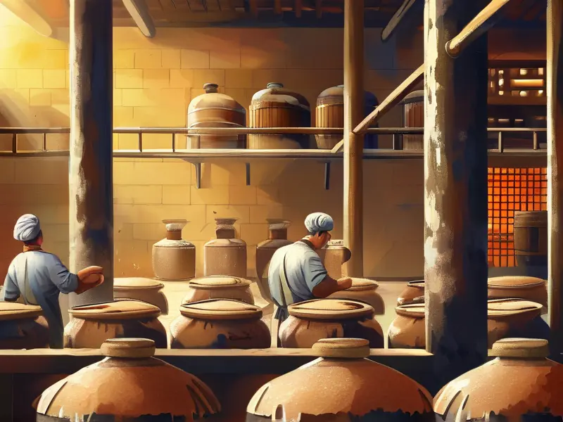 传统白酒酿造工艺现场展示