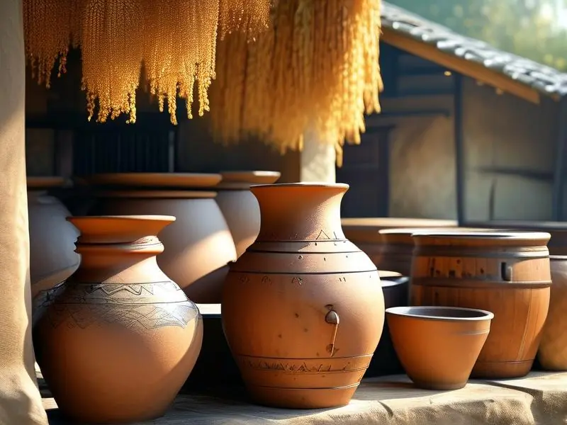 农村传统酿酒场景实拍图