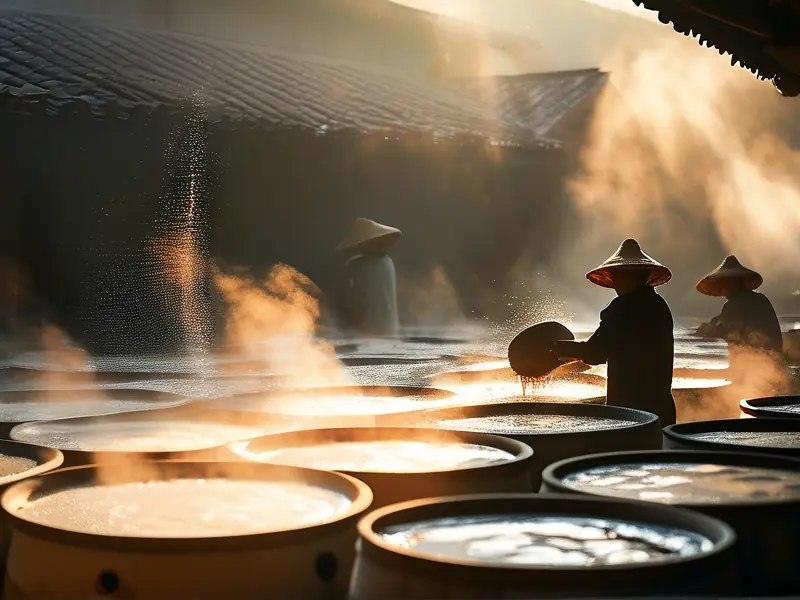 浓香型白酒传统酿造工艺现场展示