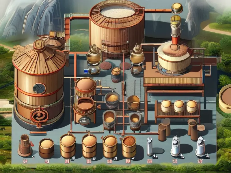 浓香型白酒酿造工艺流程图详解