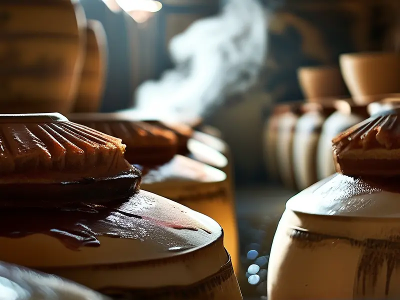 浓香型白酒传统地缸发酵工艺现场实拍