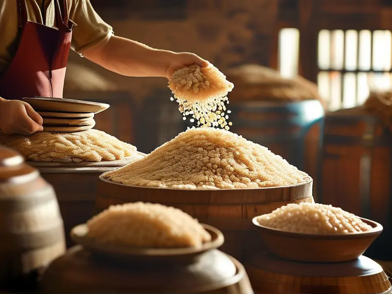 糯米酿酒发酵过程展示