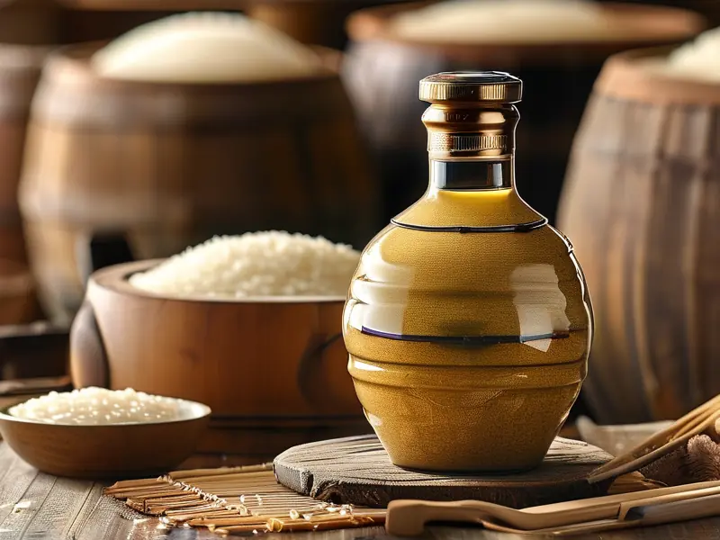 传统方法酿造的糯米烧白酒