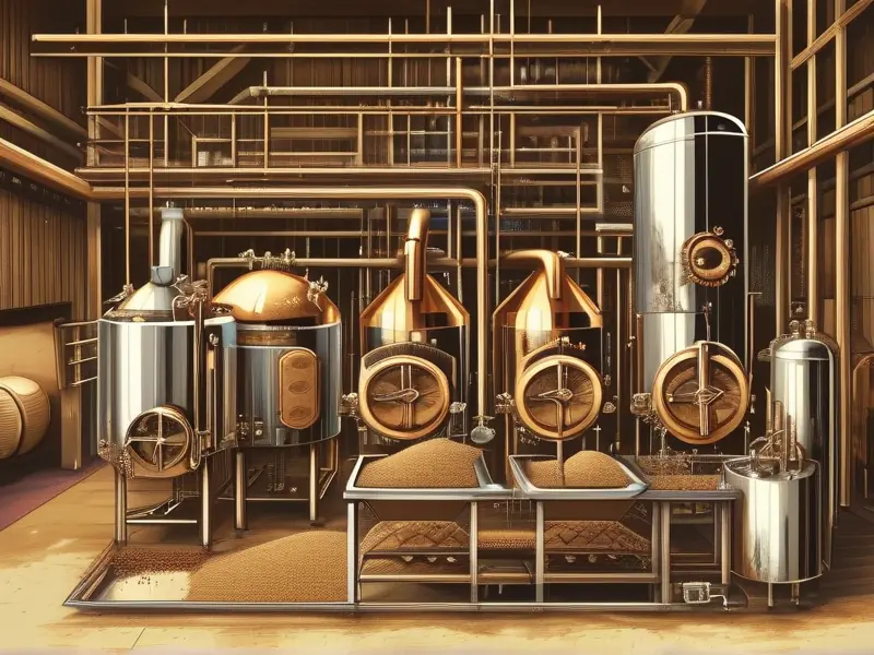 啤酒酿制工艺流程示意图