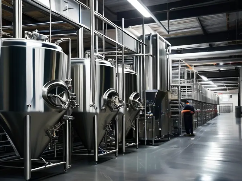 专业啤酒酿造设备生产线实景照片