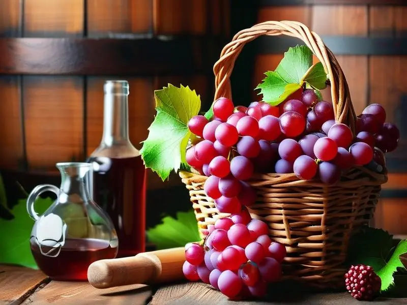 葡萄酿酒工具和原料展示