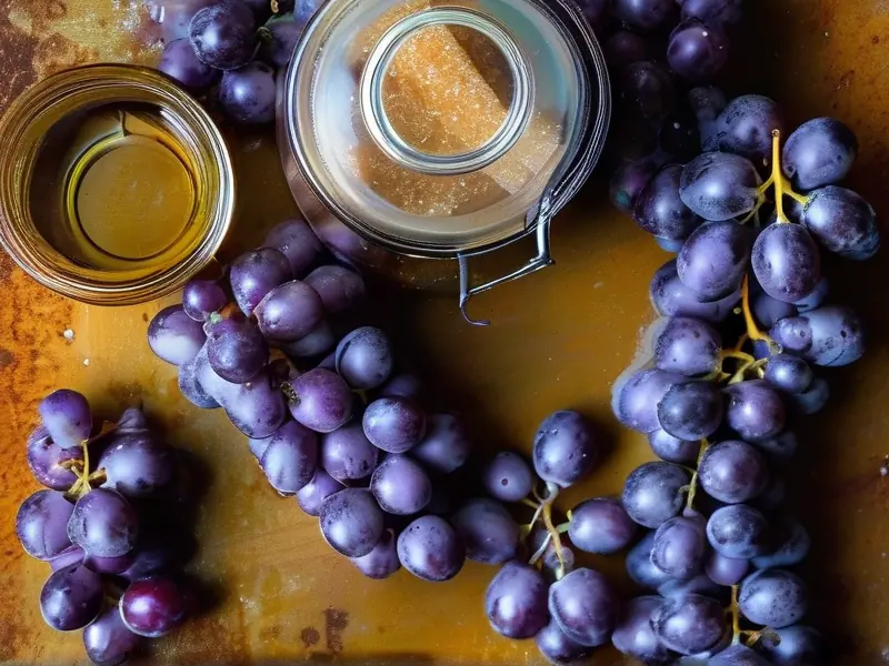 葡萄泡酒初期准备阶段实拍图