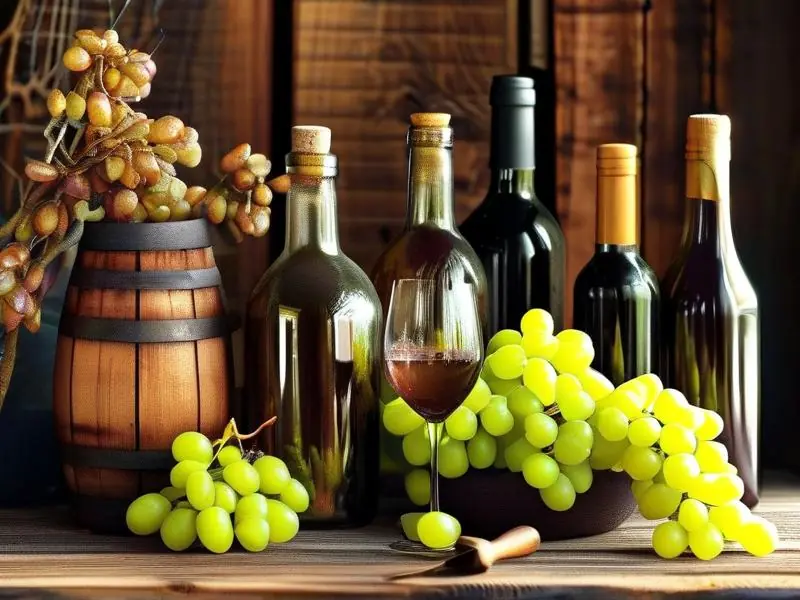 家庭自酿葡萄酒的初始准备工具和材料展示