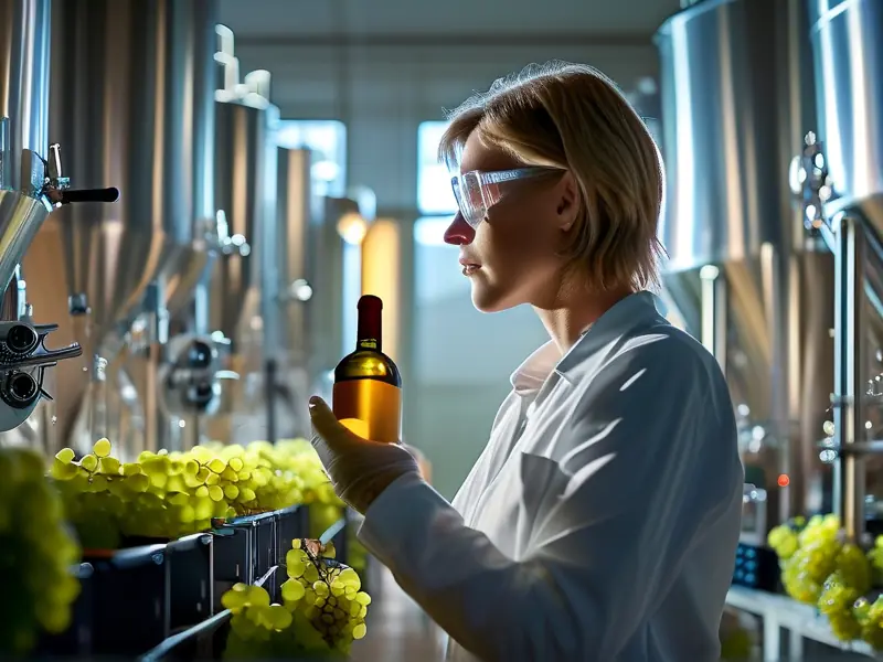 葡萄酒酿造实验室研究场景