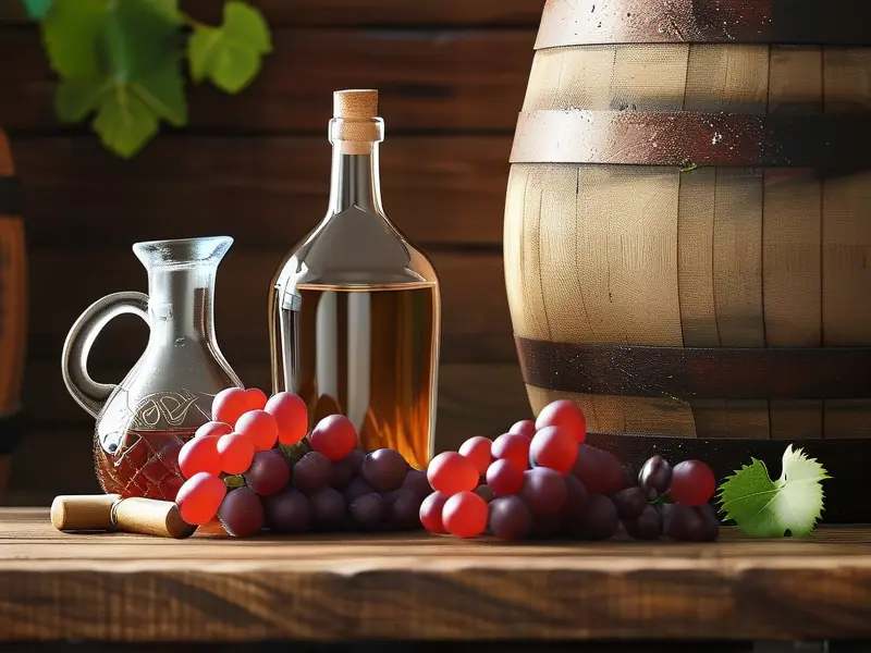 葡萄酒酿造工具与原料实拍图