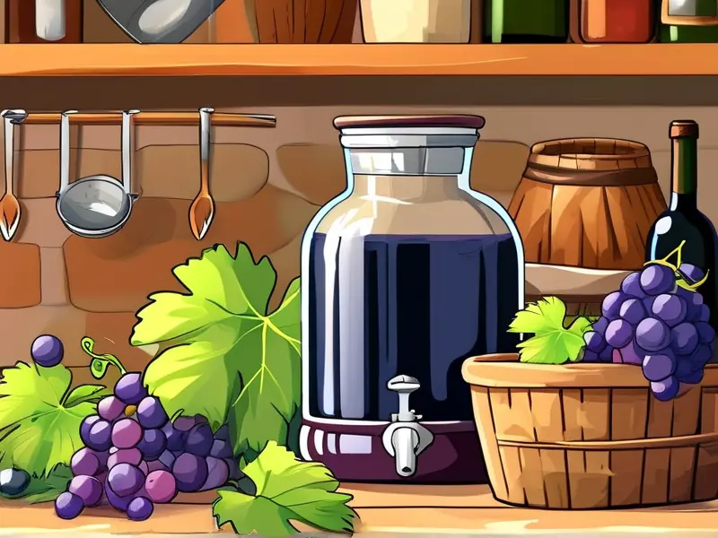 家庭自酿葡萄酒工具与原料展示