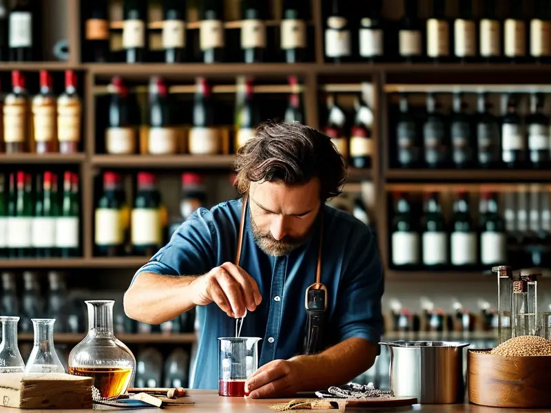 专业酿酒师演示白酒勾兑过程