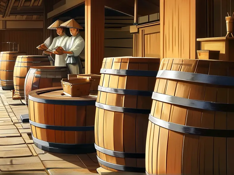 传统清酒酿造工艺现场展示