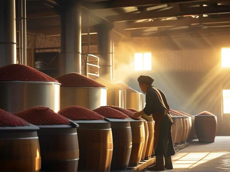 清香型白酒传统酿造工艺现场