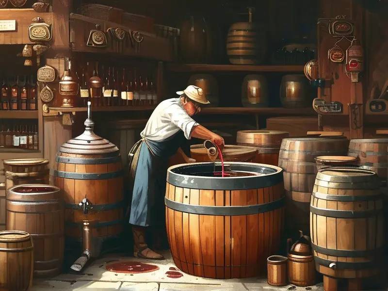 传统取酒流程实际操作场景