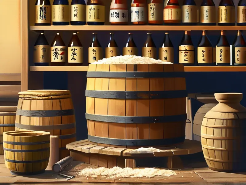 日本清酒传统酿造工艺现场展示