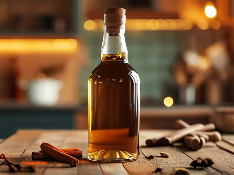 自制肉桂酒的成品展示