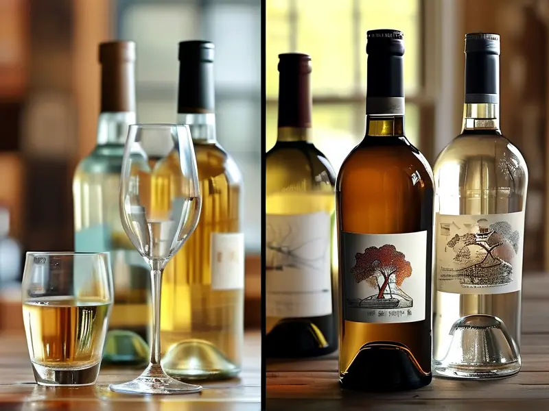 酿造酒和勾兑酒的对比图