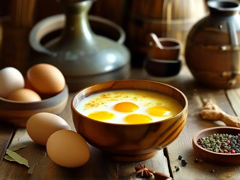 自制蛋酒成品展示