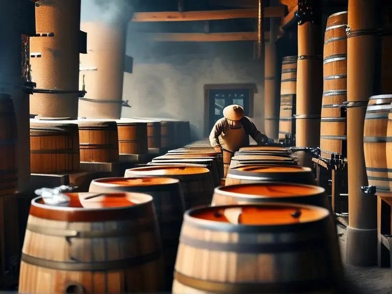 传统烧酒酿造过程展示