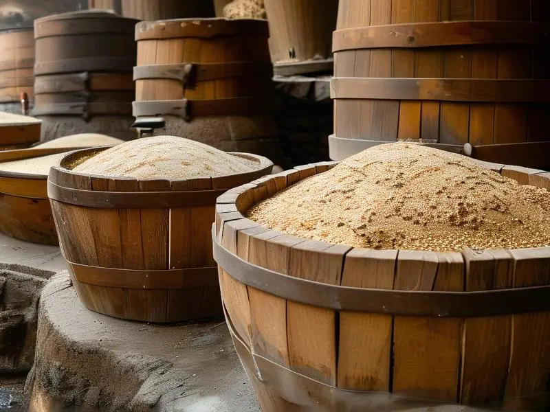 传统烧酒曲制作过程展示