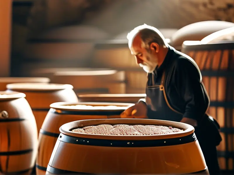 生料玉米酿酒发酵过程实拍