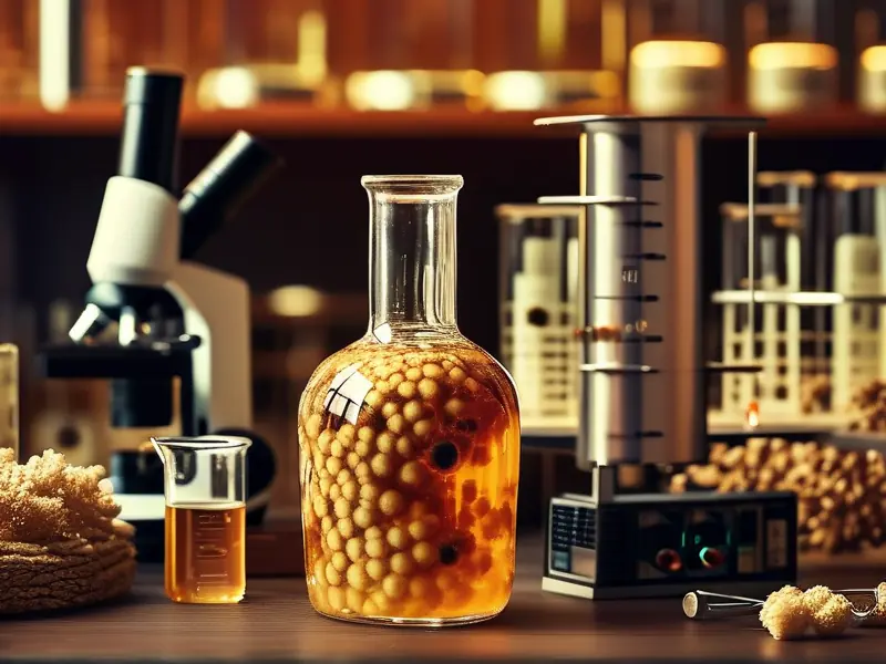 专业酿酒师操作生物发酵设备检测酿酒过程