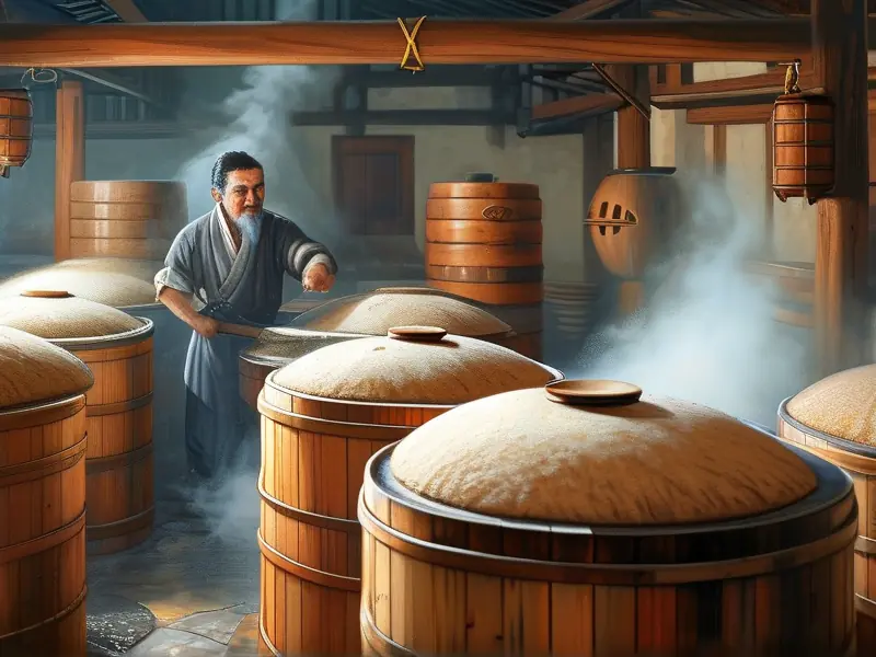 传统古法酿酒工艺实拍图