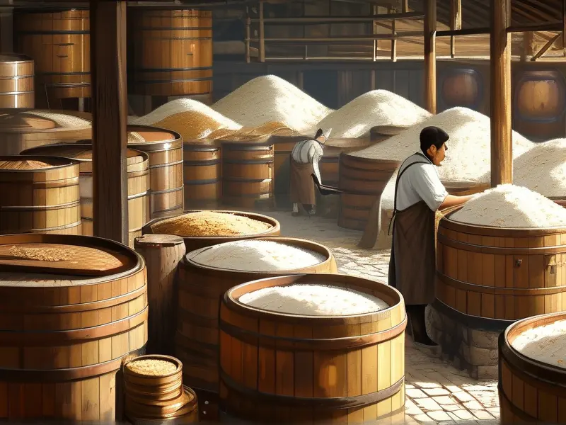 传统纯粮食酿酒工艺现场展示