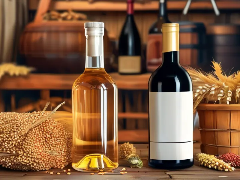 纯粮酒与勾兑酒对比图