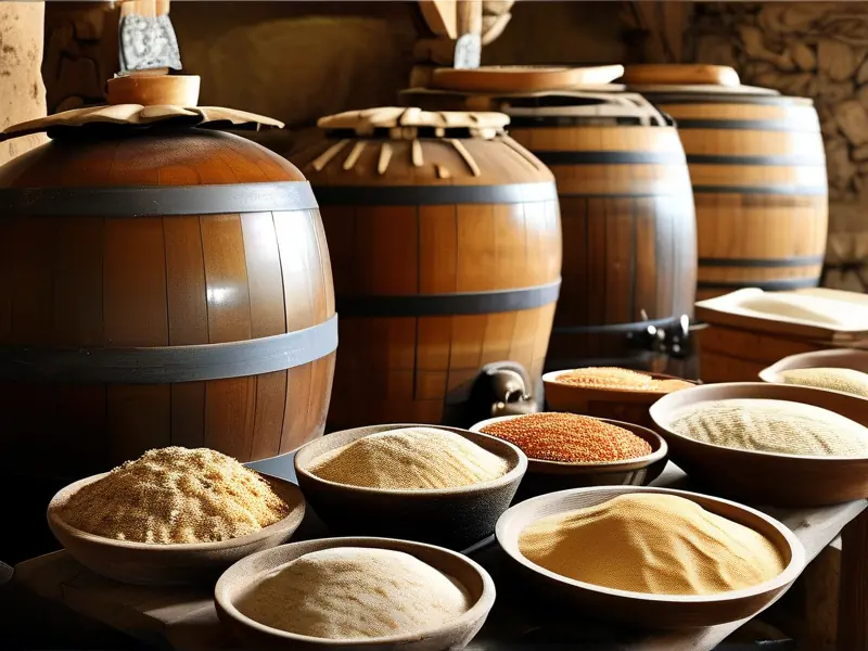 传统酒曲制作过程展示