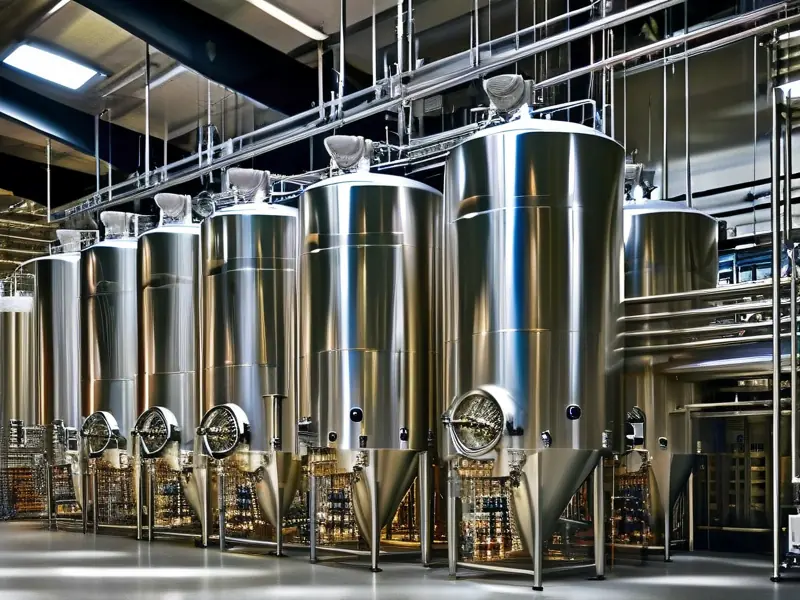现代化液态发酵酒生产车间实景