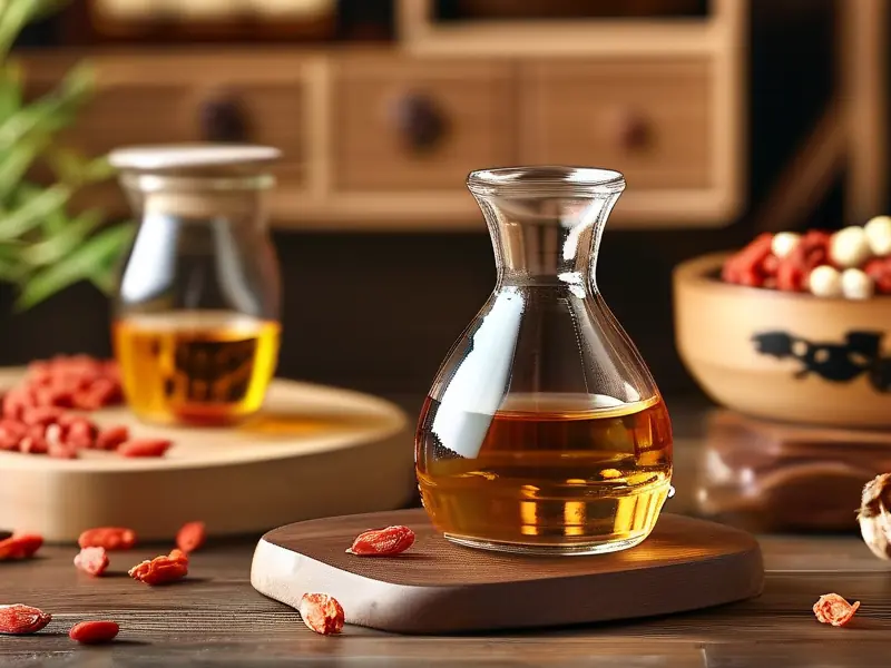 石斛泡酒原料与成品展示图