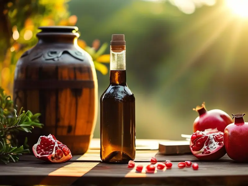 石榴白酒酿制原料与工具展示