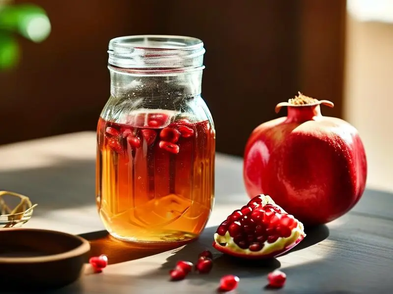 家庭自制石榴泡酒原料与制作过程实拍图