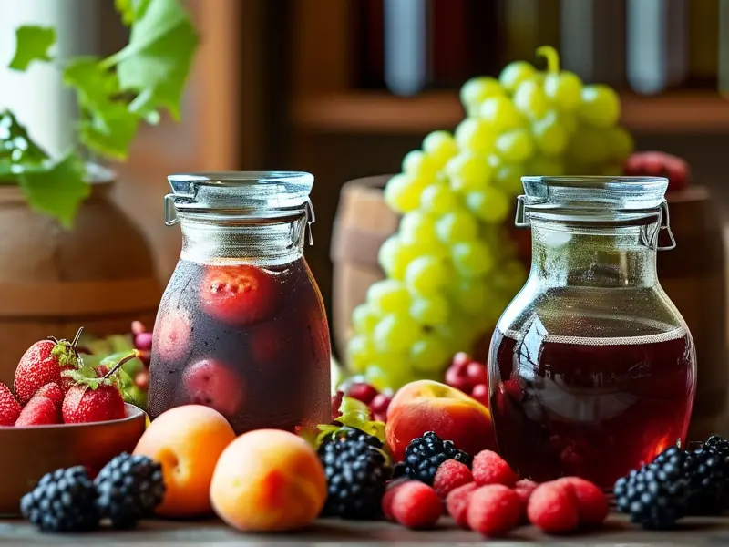 家庭自制水果发酵酒制作过程实拍图