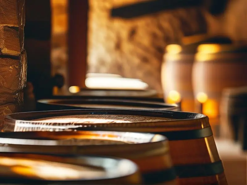 酿酒师检查熟料发酵过程