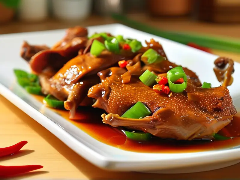 家常酸酒鸭成品图