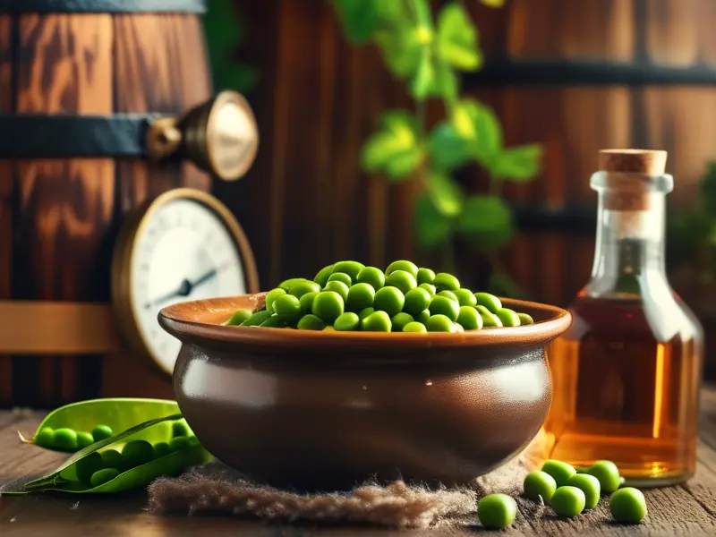 家庭豌豆酿酒准备材料及工具展示