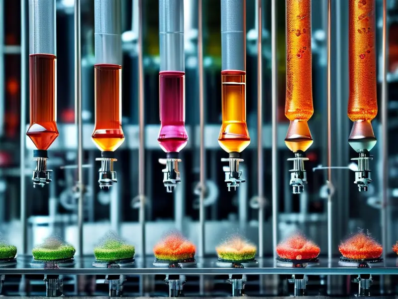 显微镜下的酿酒微生物在发酵罐背景中的特写