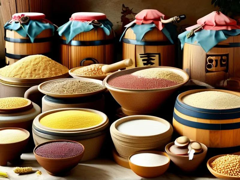 五谷杂粮曲酒传统酿造过程实拍