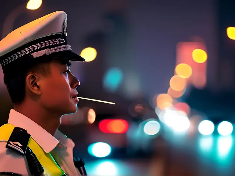 武汉交警查处酒驾现场