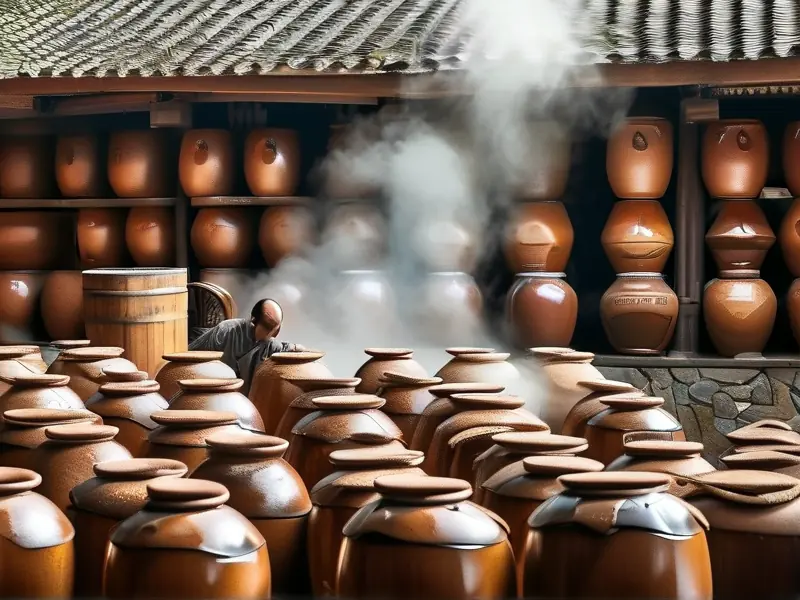 小窖酿造白酒传统工艺现场实拍